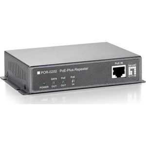 LevelOne POR-0200 Fast Ethernet Network Repeater, 2x FE, PoE-Plus 802.3at, 200m