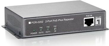 LevelOne POR-0202 netwerkextender Netwerkrepeater Zwart