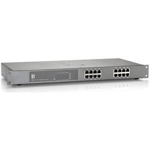 LevelOne GEP-1621 netwerk-switch Unmanaged Gigabit Ethernet (10/100/1000) Power over Ethernet (PoE) Grijs