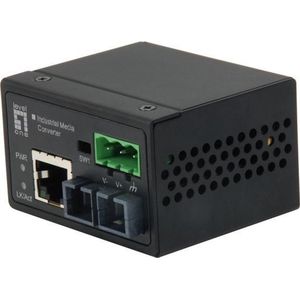 LevelOne IEC-4301 Industrial Fast Ethernet Mini Media Converter - 10/100Mbps RJ-45 Copper to 100Mbp