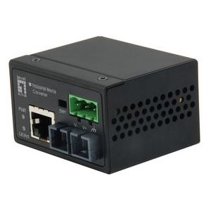 Level One - IEC-4301 - Glasvezelconverter - Industrie - Aluminium - Fast Ethernet