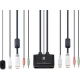 LevelOne KVM-0290 KVM-switch Zwart, Grijs