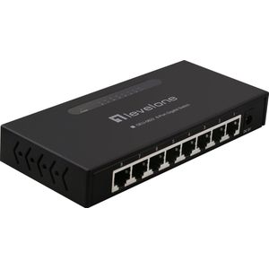 LevelOne GEU-0822 netwerk-switch Unmanaged Gigabit Ethernet (10/100/1000) Zwart