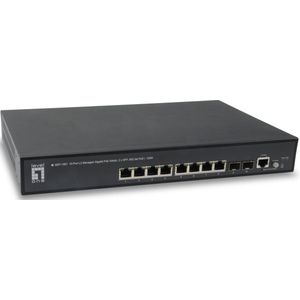 LevelOne GEP-1061 netwerk-switch Managed L2 Gigabit Ethernet (10/100/1000) Power over Ethernet (PoE) Zwart
