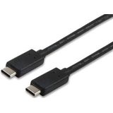 Equip 12888307 USB-kabel, 1 m, USB C, zwart - USB-kabel (1 m, USB C, 2.0, stekker/stekker, zwart)