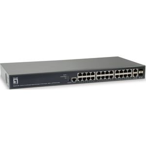 LevelOne GEP-2681 netwerk-switch Managed L3 Gigabit Ethernet (10/100/1000) Power over Ethernet (PoE) Zwart