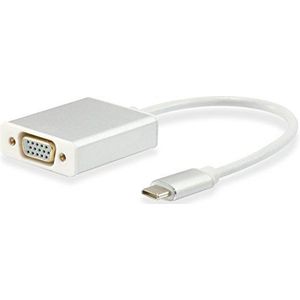 Equip 133451 USB type C VGA White Cable Interface/Gender Adapter - Kabel Interface/Gender Adapter (USB type C, VGA, stekker/bus, 0,15 m, wit)