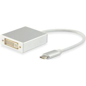 Equip 133453 USB Type C Male to DVI-I Dual Link Female Adapter, 15cm