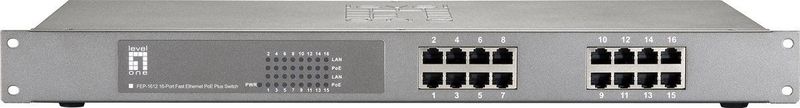 LevelOne FEP-1612W150 netwerk-switch Fast Ethernet (10/100) Power over Ethernet (PoE) Grijs