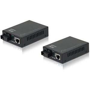 LevelOne FVT-2202 netwerk media converter 100 Mbit/s Zwart
