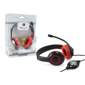 Conceptronic CCHATSTARU2R Hoofdtelefoon/Headset USB Type-A Rood