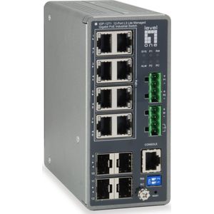 LevelOne IGP-1271 netwerk-switch Managed L3 Gigabit Ethernet (10/100/1000) Power over Ethernet (PoE) Grijs