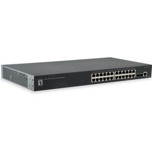 LevelOne GTL-2661 netwerk-switch Managed L2 Gigabit Ethernet (10/100/1000) Zwart