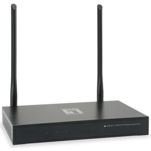 LevelOne WAP-6117 draadloos toegangspunt (WAP) 300 Mbit/s Zwart Power over Ethernet (PoE)