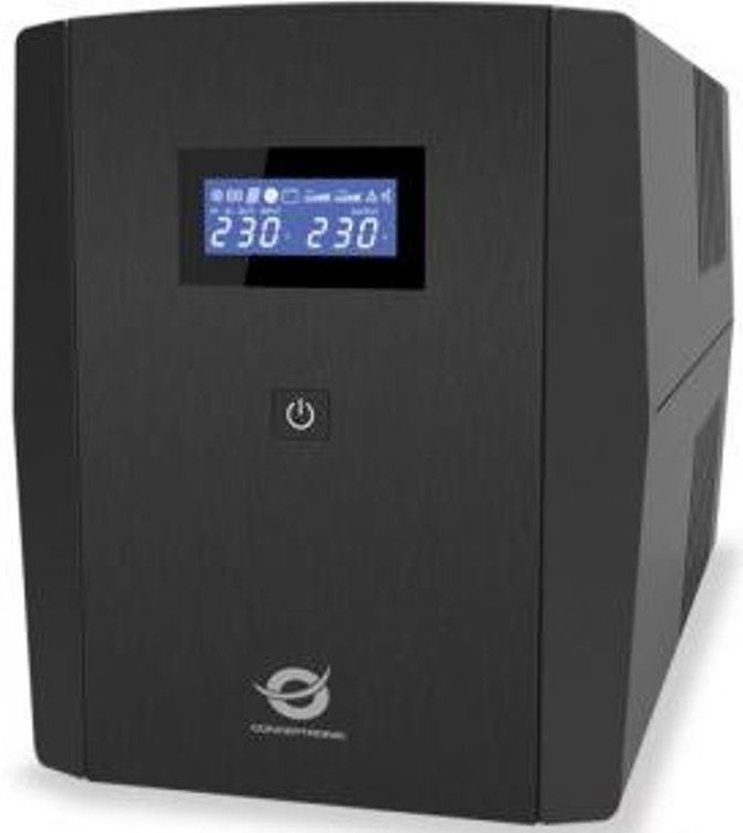 Conceptronic ZEUS 04E UPS [2200VA, 1320W, AVR, USB/ LAN protection, Microprocessor, Black]