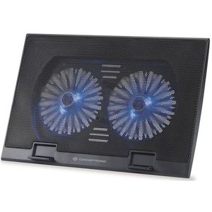Conceptronic THANA02B laptop cooling pad 43,2 cm (17") Zwart