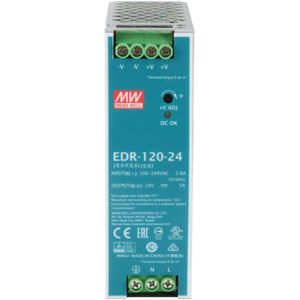 LevelOne ind. Voedingseenheid POW-2441 24VDC DIN-rail (120 W), PC-voedingseenheid, Grijs