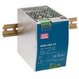 LevelOne ind. Voedingseenheid POW-4861 48VDC DIN rail (480 W), PC-voedingseenheid, Zilver, Blauw