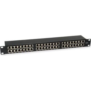 Equip - Patch Panel - Zwart - 19" 1HE - 48 RJ45 Poorten