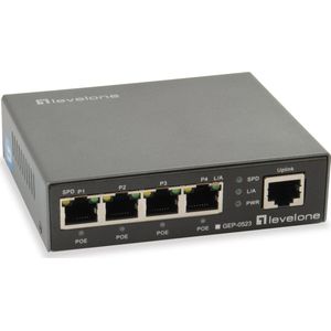 LevelOne GEP-0523 netwerk-switch Gigabit Ethernet (10/100/1000) Power over Ethernet (PoE) Zwart