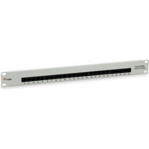 equip - Pro ISDN - Patchpaneel - Grijs - 19" 1HE, Kabelbeheersysteem, Geschikt voor LSA- en 110-standaarden
