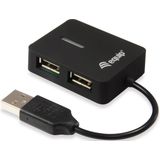 Equip 128952 interface hub USB 2.0 480 Mbit/s Zwart