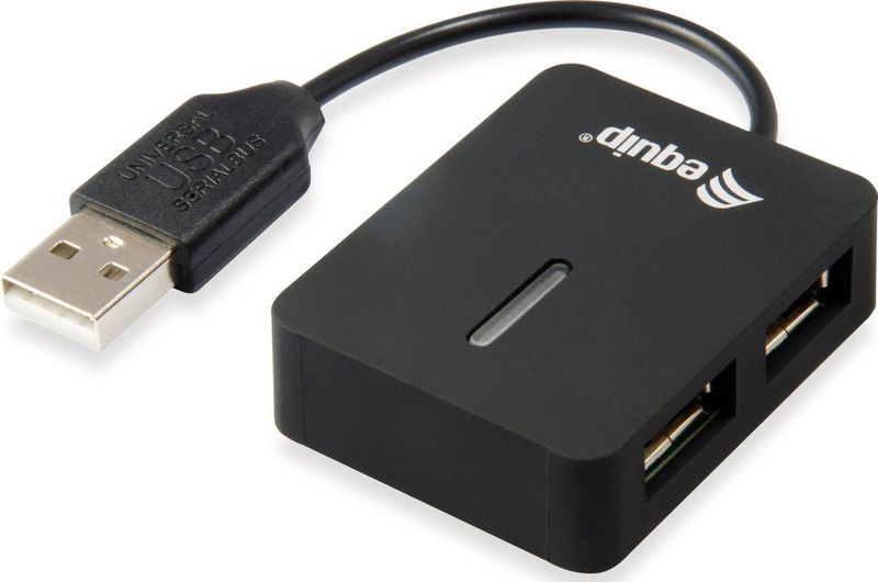 Equip 128952 interface hub USB 2.0 480 Mbit/s Zwart