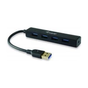 Equip 128953, 4-port USB Hub, USB 3.2 Gen 1 Type-A, 5000 Mbit/s, Black