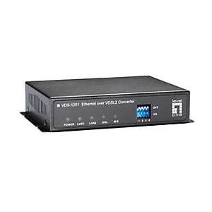 LevelOne VDS-1201 netwerk media converter 100 Mbit/s Zwart