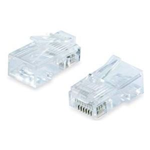 Equip C5e RJ45 100 ronde stekker, 5 stuks