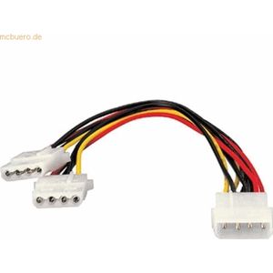 Equip - Voedingskabel Intern - Interne Kabel - Zwart - 1 Stekker en 2 Aansluitingen