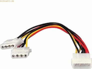 Equip - Voedingskabel Intern - Interne Kabel - Zwart - 1 Stekker en 2 Aansluitingen