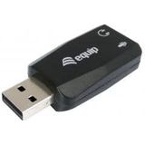 Equip USB-geluidsadapter, geluidskaart, USB 2 x 3,5 mm, stereo Mic-In Line-Out extern