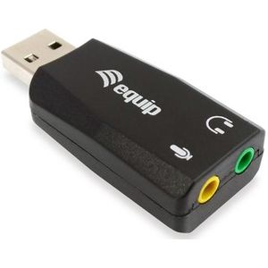 equip - USB Audio Adapter - Geluidskaart - Zwart - USB 2.0