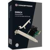 Conceptronic - EMRICK - 4-poorts SATA PCIe-adapter - Storage controller