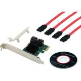 Conceptronic - EMRICK - 4-poorts SATA PCIe-adapter - Storage controller