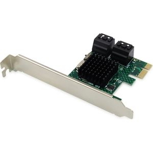 Conceptronic - EMRICK - 4-poorts SATA PCIe-adapter - Storage controller