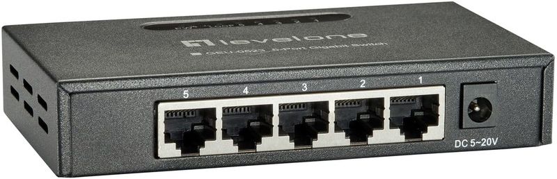 LevelOne GEU-0523 netwerk-switch Unmanaged Gigabit Ethernet (10/100/1000) Zwart