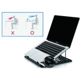 Conceptronic - Thana Ergo S - Notebookstandaard - Zwart - Ergonomisch Ontwerp