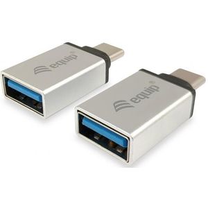 Equip 133473 usb adapter, usb type c -> usb type a, male/female, silver