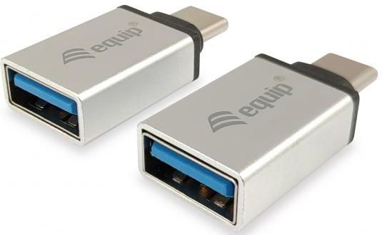 Equip 133473 usb adapter, usb type c -> usb type a, male/female, silver