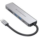 Conceptronic DONN02G laptop dock & poortreplicator USB 3.2 Gen 1 (3.1 Gen 1) Type-C Aluminium