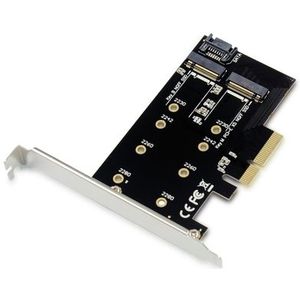 Conceptronic - EMRICK - 2-in-1 M.2 SSD PCIe Adapter - Storage Controller - Zwart