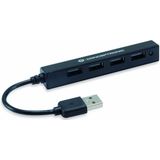 Conceptronic HUBBIES05B USB Hub - 4 Poorten - USB 2.0 - Zwart