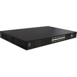 LevelOne GEP-2021 netwerk-switch Unmanaged Gigabit Ethernet (10/100/1000) Power over Ethernet (PoE) 1U Zwart
