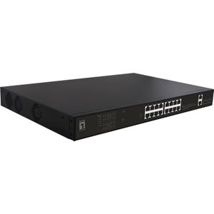 LevelOne GEP-2021 netwerk-switch Unmanaged Gigabit Ethernet (10/100/1000) Power over Ethernet (PoE) 1U Zwart