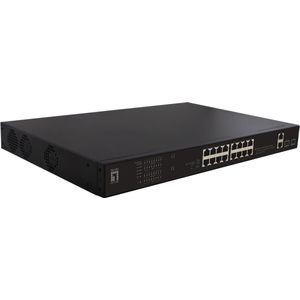 LevelOne FGP-2031 netwerk-switch Unmanaged Fast Ethernet (10/100) Power over Ethernet (PoE) 1U Zwart