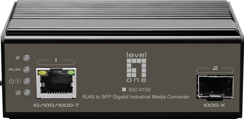 LevelOne - IGC-0102 - Netwerk Media Converter - Zwart - Voor Beveiligingsapplicaties