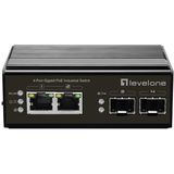 LevelOne IGP-0432 netwerk-switch Unmanaged Gigabit Ethernet (10/100/1000) Power over Ethernet (PoE) Zwart
