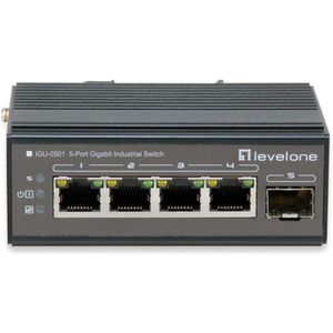 LevelOne IGU-0501 netwerk-switch Gigabit Ethernet (10/100/1000) Zwart